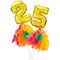 Gold Cake Topper Number Balloons, Number 25 Balloon (7.5 In)